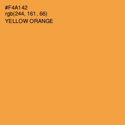 #F4A142 - Yellow Orange Color Image